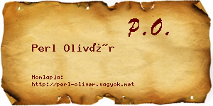 Perl Olivér névjegykártya